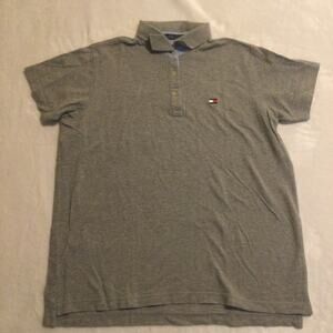 Tommy Hilfiger Men's Cotton Polo Shirt Size XL Gray